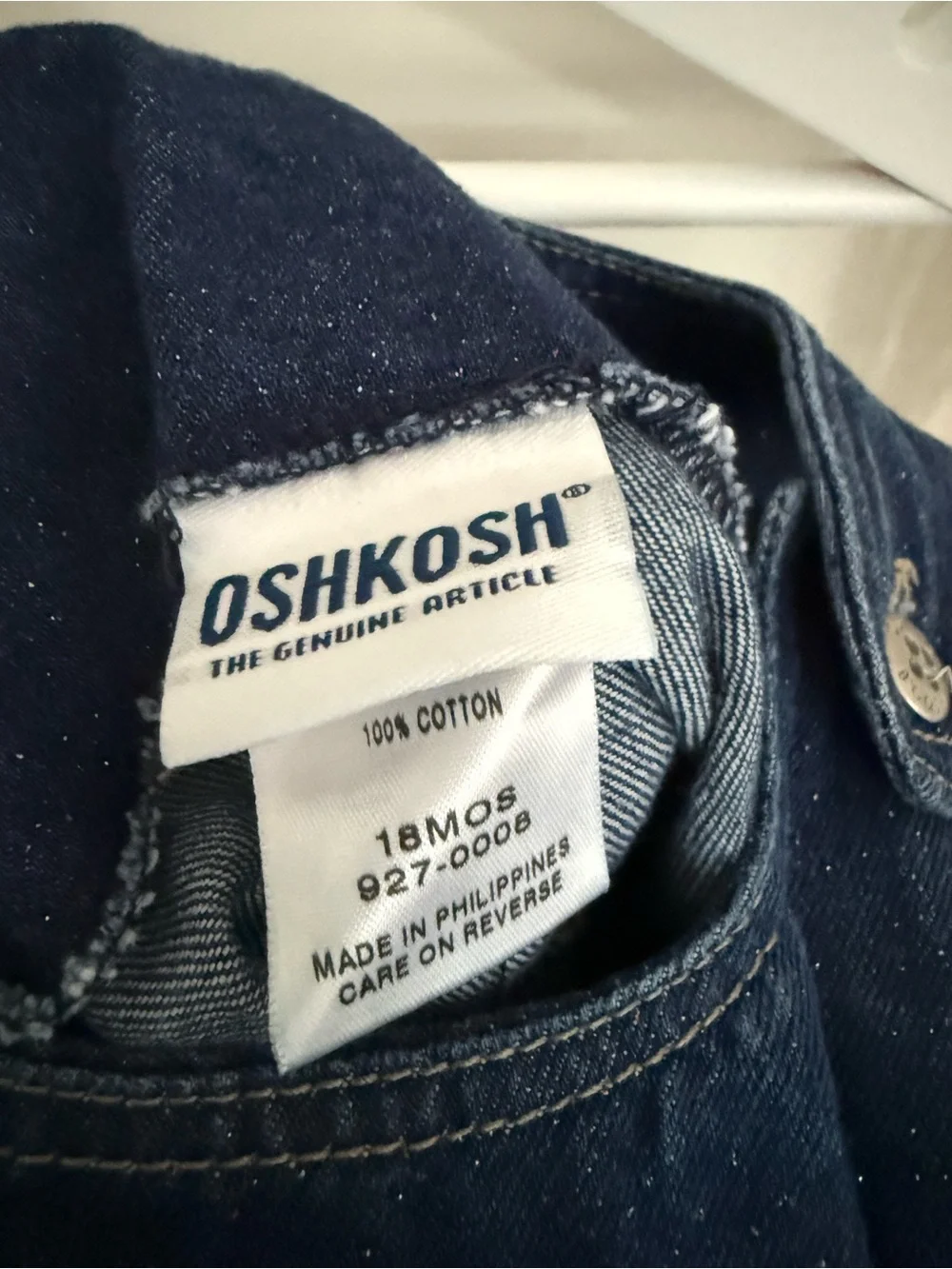 Y2K - 18m Oshkosh denim sparkly dress